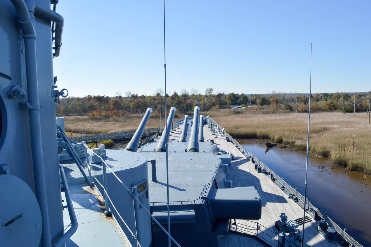 View of the bow from the bridge